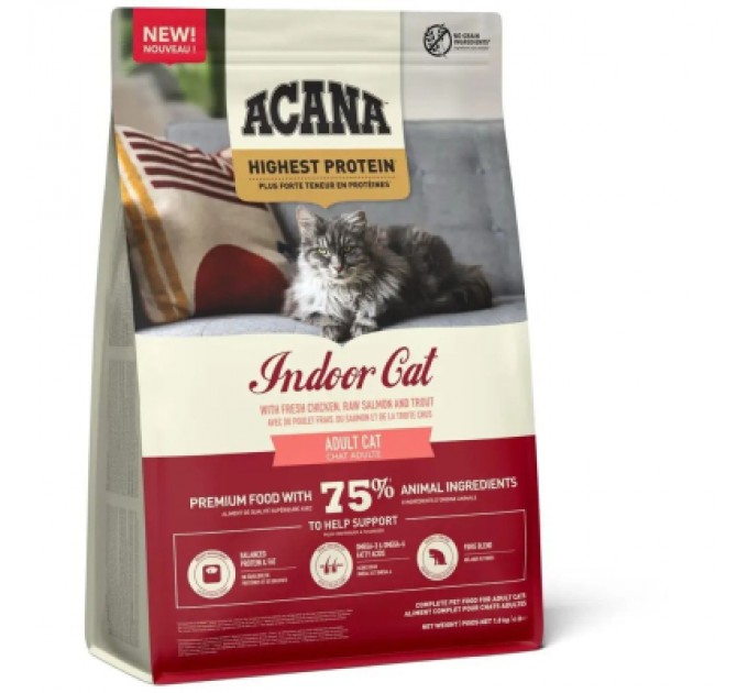 ACANA Сухий корм для кішок ACANA Highest Protein Indoor 1.8 кг (0064992723972)