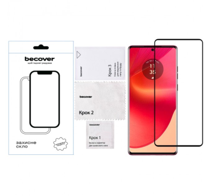 BeCover Скло захисне BeCover Motorola Edge 50 Fusion Black (712344)