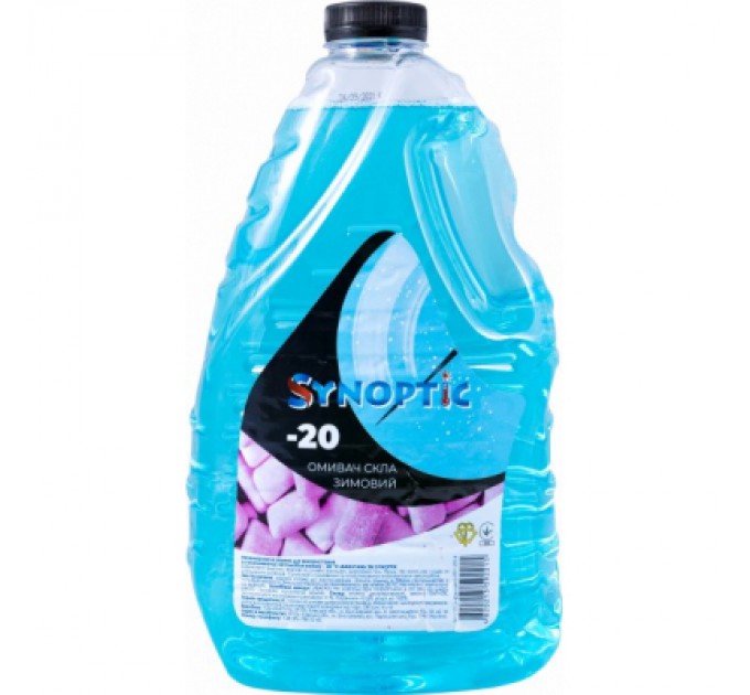 Synoptic Омивач автомобільний Synoptic зимовий Bubble Gum (-20) 4л (4820215592215)