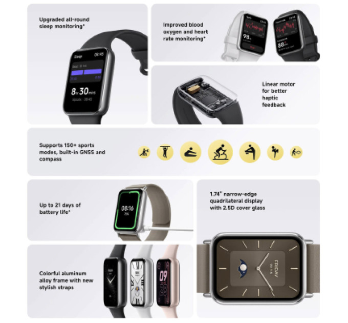 Xiaomi Фітнес браслет Xiaomi Smart Band 9 Pro (BHR8714GL) Rose Gold (1111144)