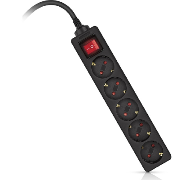 REAL-EL Мережевий фільтр живлення REAL-EL RS-PROTECT M 10m, black (EL122300037)