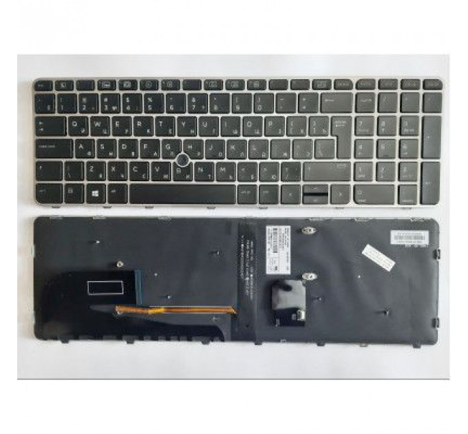 Клавіатура ноутбука HP EliteBook 850 G3/G4,755 G3,ZBook15u G3/G4 черная с серебр,тр (A46082)