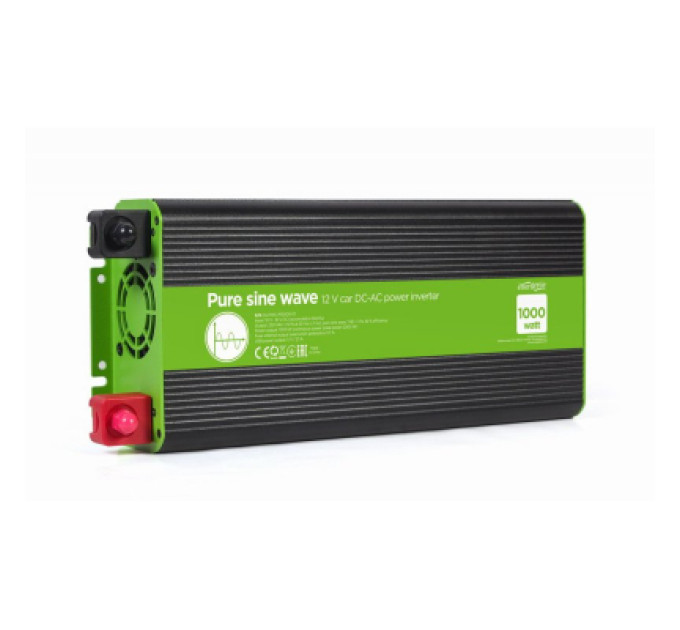 EnerGenie Автомобільний інвертор 12V/230V 1000W (2000W peak power) чиста синусоїда EnerGenie (EG-PWC-PS1000-01)