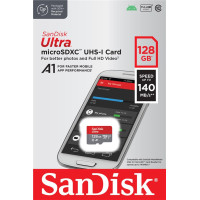 Карта пам'яті SanDisk 128GB microSD class 10 UHS-I A1 Ultra (SDSQUAB-128G-GN6MN)