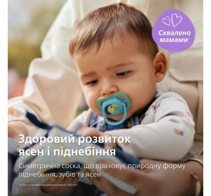 Philips AVENT Пустушка Philips AVENT Ultra Air 6-18 місяців 2 шт, зелено-блакитна (SCF087/11)