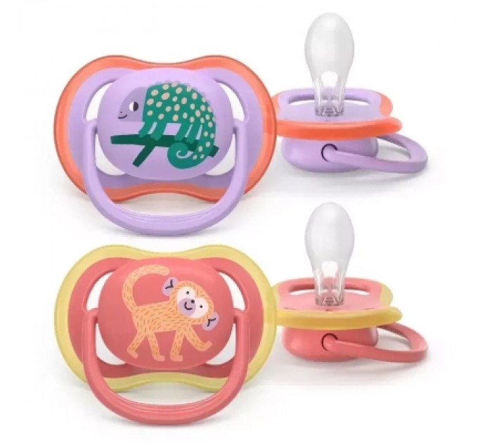 Philips AVENT Пустушка Philips AVENT Ultra Air 18+ місяців 2 шт фіолетово-кораллов (SCF349/47)