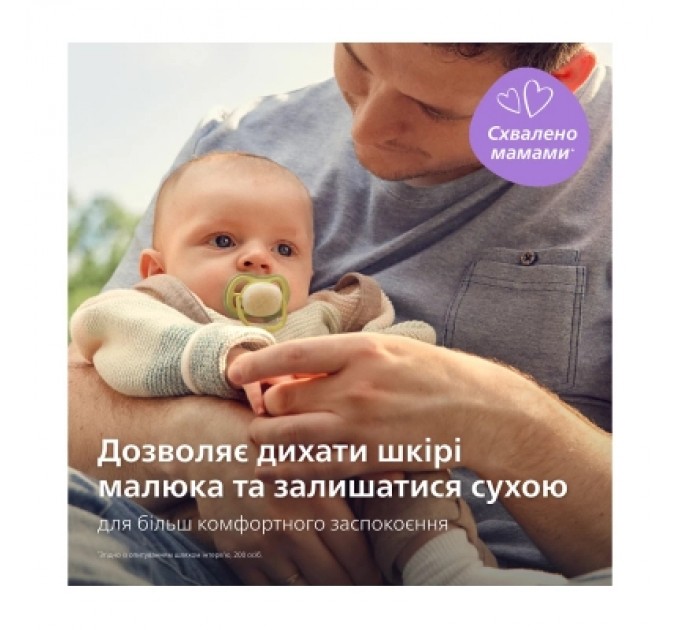 Philips AVENT Пустушка Philips AVENT Ultra Air Нічна 0-6 місяців 2 шт (SCF376/27)