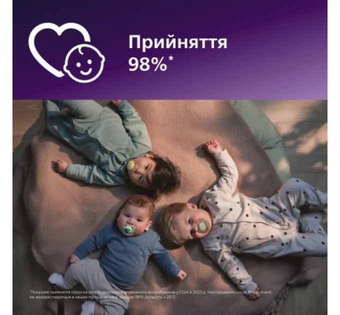 Philips AVENT Пустушка Philips AVENT Ultra Air Нічна 6-18 місяців 2 шт (SCF376/31)