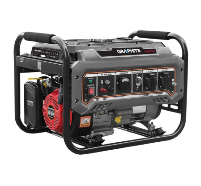 Graphite Генератор Graphite 230V (1 фаза), 2/2.2kW, ручний старт, AVR, 40кг (58G904)