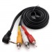 Extradigital Кабель мультимедійний Jack 3.5mm male to 3RCA 90° Extradigital (KBV1732)