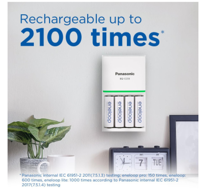 Panasonic Акумулятор Panasonic AA Eneloop 2000mAh NI-MH * 2 (BK-3MCDE/2CP)