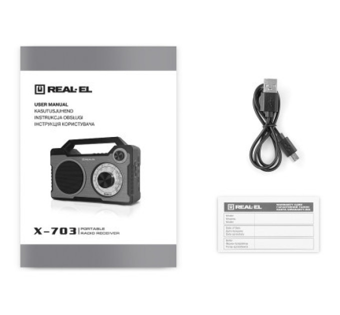 REAL-EL Портативний радіоприймач REAL-EL X-703