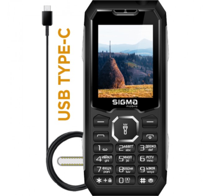 Sigma Мобільний телефон Sigma X-style 341 BRO Type-C Black (4827798368411)