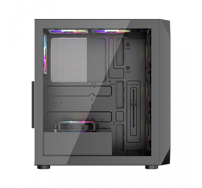 1stPlayer Корпус 1stPlayer AY7-BK-4F1 Black без БЖ