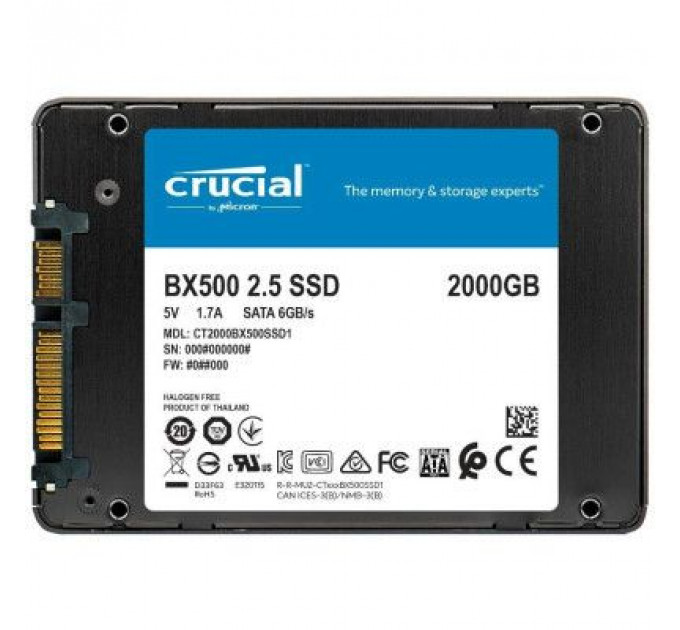 Накопичувач SSD 2.5" 2TB Micron (CT2000BX500SSD1)
