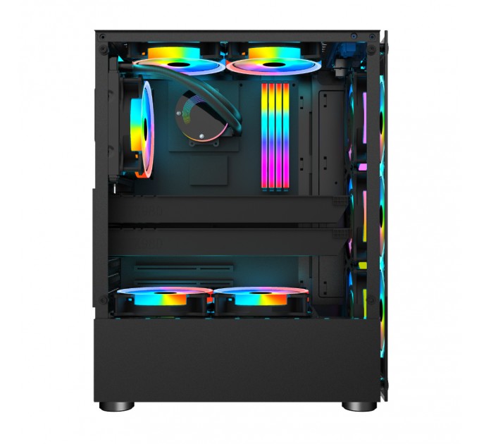 1stPlayer Корпус 1stPlayer V2-A-BK-4F1 Black без БЖ