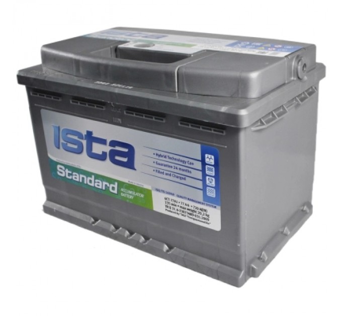 Ista Акумулятор автомобільний Ista Standard 77Ah Ев (-/+) (720EN)