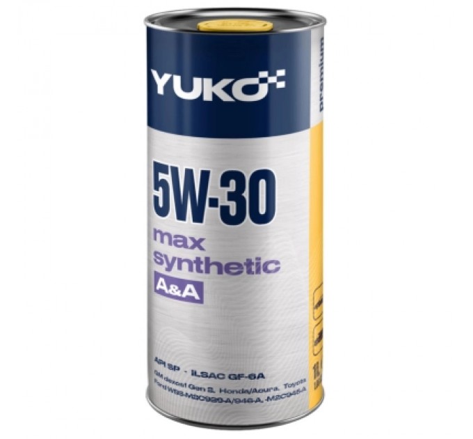 Yuko Моторна олива Yuko MAX SYNTHETIC A&A 5W-30 API SP 1л (4823110400937)