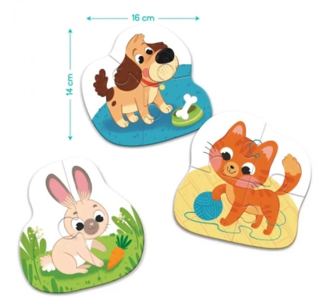 DoDo Пазл DoDo 3 в 1 Домашні тварини (300395)