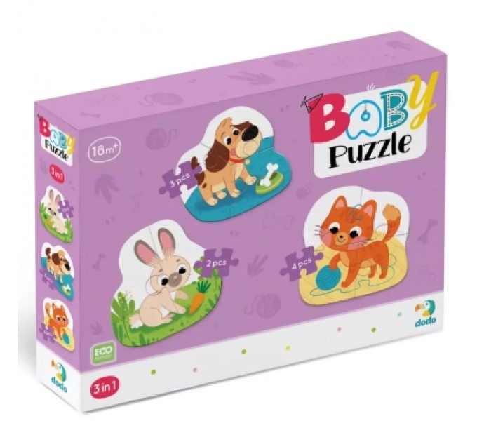 DoDo Пазл DoDo 3 в 1 Домашні тварини (300395)
