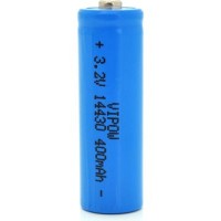 Акумулятор 14430 LiFePO4 (size 3/4AA), 400mAh, 3.2V, TipTop, blue Vipow (IFR14430-400mAhTT / 25540) Акумулятор 14430 LiFePO4 (size 3/4AA), 400mAh, 3.2V, TipTop, blue Vipow (IFR14430-400mAhTT / 25540)