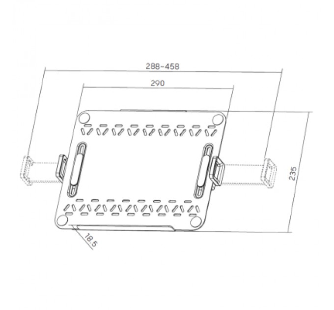 OfficePro Підставка до ноутбука OfficePro для кронштейнів VESA 75x75, 100x100 (LH340B)