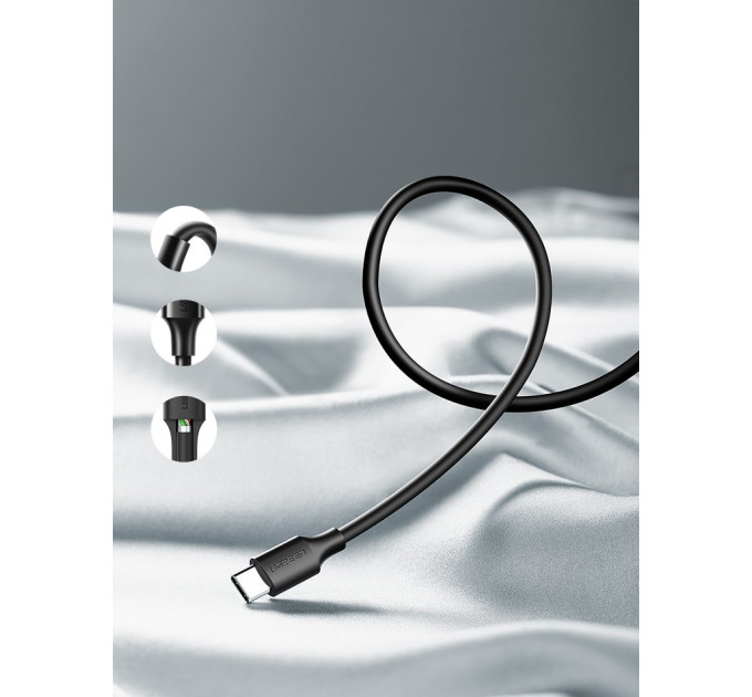 Ugreen Дата кабель USB 2.0 AM to Type-C 2.0m US287 Black Ugreen (60118)