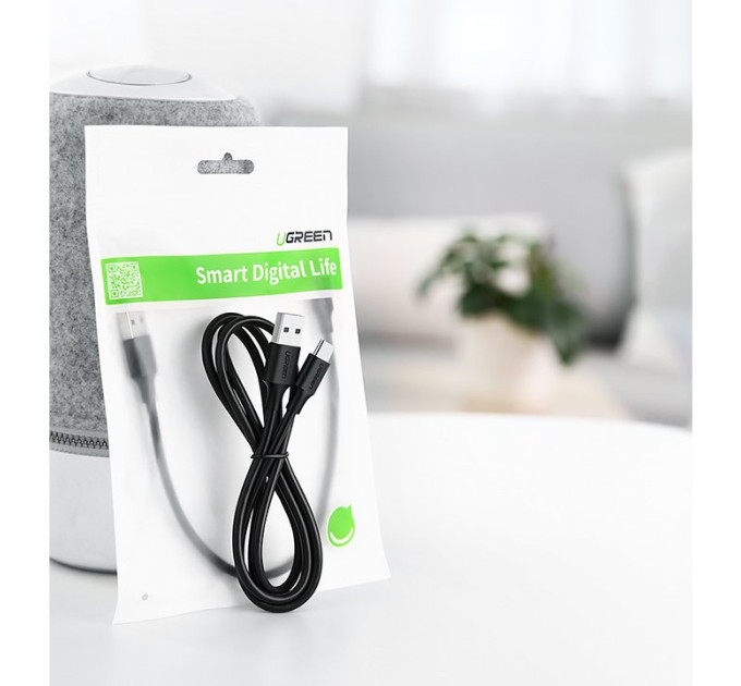 Ugreen Дата кабель USB 2.0 AM to Type-C 2.0m US287 Black Ugreen (60118)