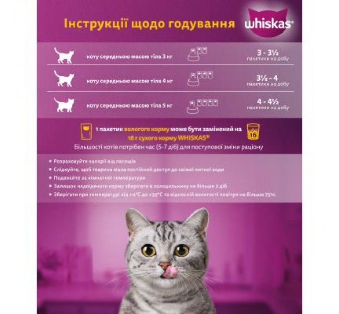 Whiskas Вологий корм для кішок Whiskas Індичка в соусі 85 г (5900951302077)