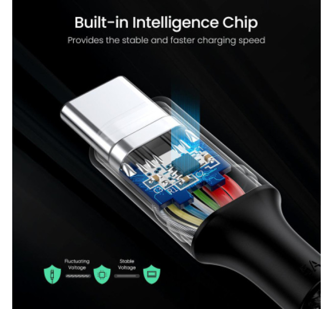 Ugreen Дата кабель USB-C to USB-C 1.5m 100W US316 Space Gray Ugreen (70428)