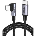 Ugreen Дата кабель USB-C to USB-C 3.0m 60W US255 90-degree Angle Black Ugreen (80714)