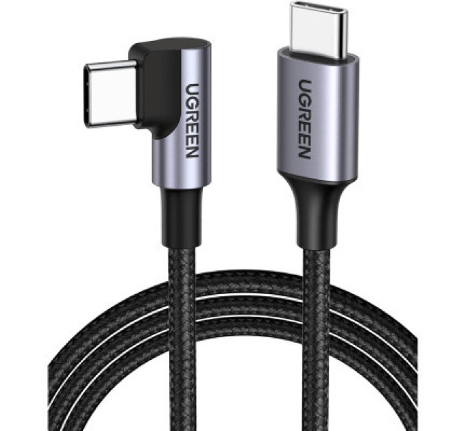 Ugreen Дата кабель USB-C to USB-C 3.0m 60W US255 90-degree Angle Black Ugreen (80714)