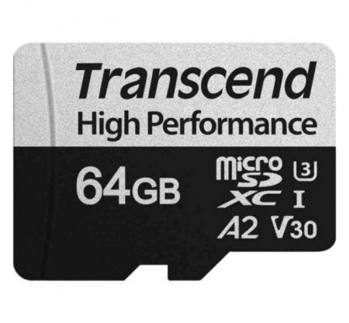 Transcend Карта пам'яті Transcend 64GB microSDXC class 10 UHS-I U3 A2 (TS64GUSD340S)