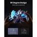 Ugreen Дата кабель USB 3.0 AM to Type-C 1.0m 60W US385 90-degree Black Ugreen (20299)