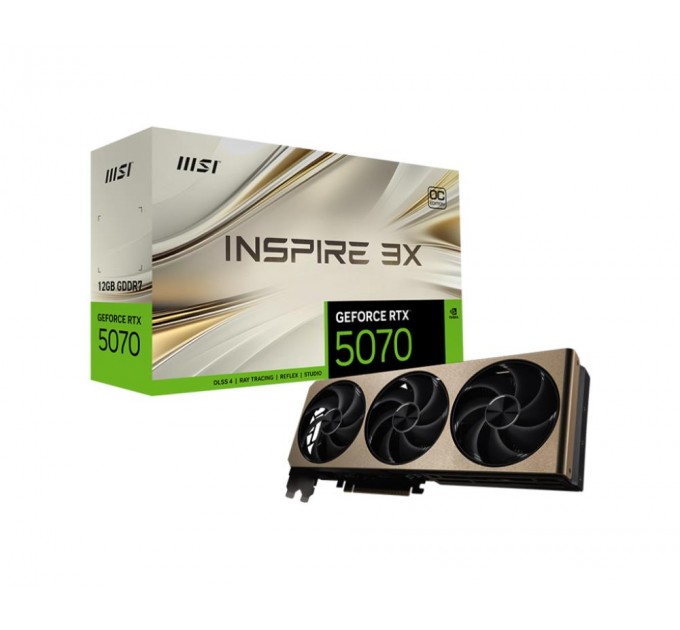 MSI Відеокарта PCIE16 RTX5070 12GB GDDR7 RTX5070 12G INSPIRE 3X OC MSI