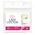 Lady Cotton Ватні палички Lady Cotton в поліетиленовому пакеті 200 шт. (4820048487368)