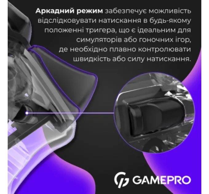 GamePro Геймпад GamePro GPS13T BT 5.3/USB/PC/iOS/Android/PS3/PS4 RGB Transparent (GPS13T)