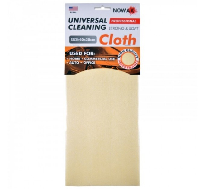 NOWAX Автомобільна серветка NOWAX 40*30 жовта (NX63432)