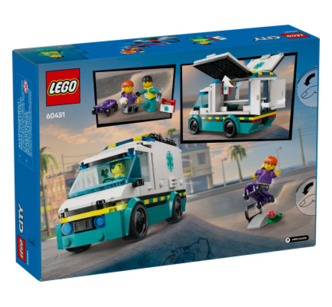 LEGO Конструктор LEGO City Швидка допомога (60451)