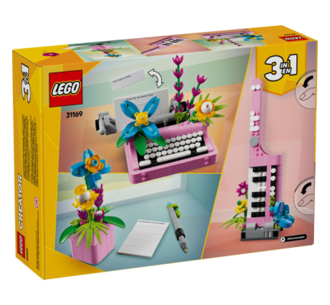 LEGO Конструктор LEGO Creator Друкарська машинка з квітами (31169)