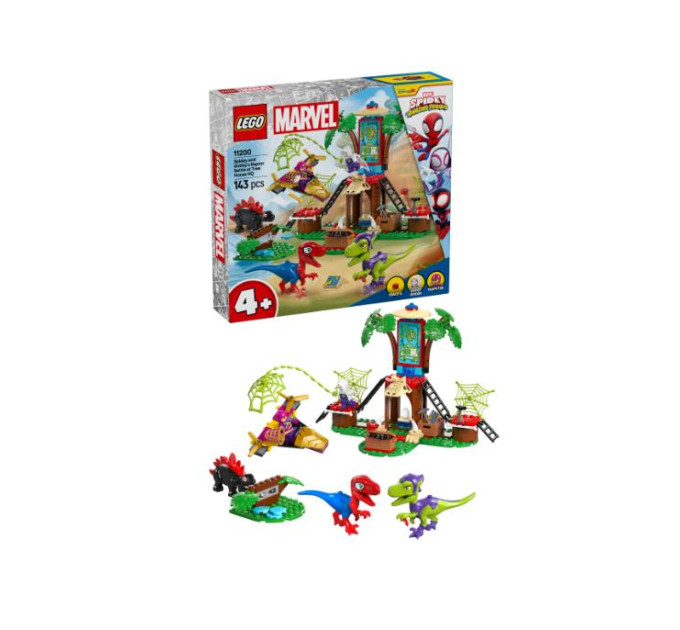 LEGO Конструктор LEGO Spidey Битва Павука та раптора Гоббі у штаб-будинку на дереві (11200)