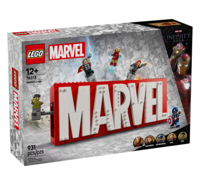 LEGO Конструктор LEGO Super Heroes Логотип і мініфігурки MARVEL (76313)