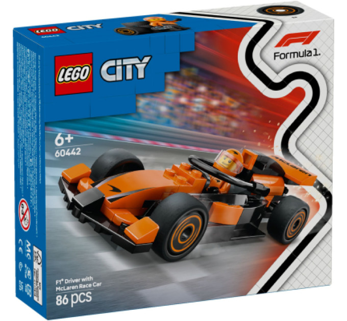 LEGO Конструктор LEGO City Пілот F1 з автомобілем для перегонів команди McLaren (60442)