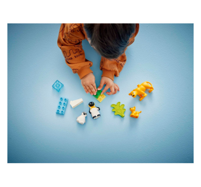 LEGO Конструктор LEGO DUPLO Town Сімейства диких тварин: Пінгвіни та Леви (10442)
