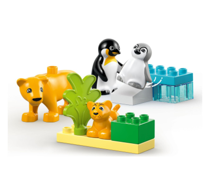 LEGO Конструктор LEGO DUPLO Town Сімейства диких тварин: Пінгвіни та Леви (10442)