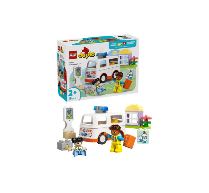 LEGO Конструктор LEGO DUPLO Town Швидка допомога та водій (10447)