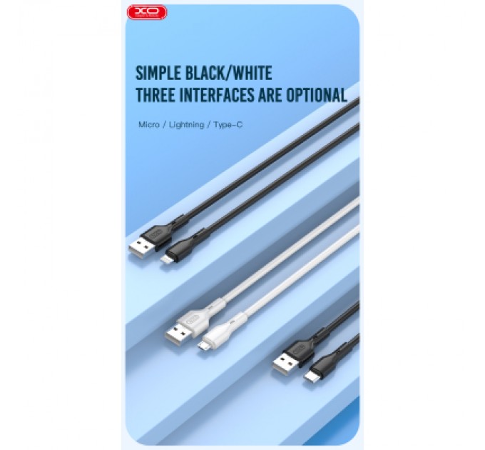 XO Дата кабель USB 2.0 AM to USB-C 1.0m white XO (NB230_C_White)