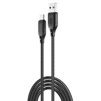 Дата кабель USB 2.0 AM to USB-C 1.0m braided black XO (NB235_C_Black)