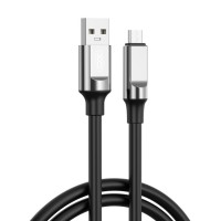 Дата кабель USB 2.0 AM to USB-C 1.0m 6A silicone black XO (NB251_C_Black)