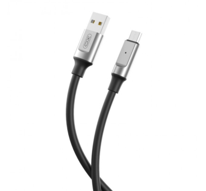 XO Дата кабель USB 2.0 AM to USB-C 1.0m 6A silicone black XO (NB251_C_Black)